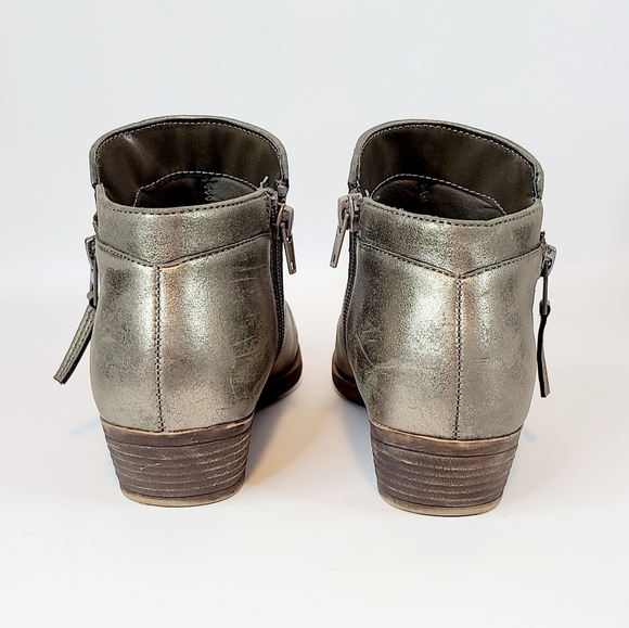 Maurices Metallic Gold Ankle Boots Zip Size 5.5 - Picture 6 of 9
